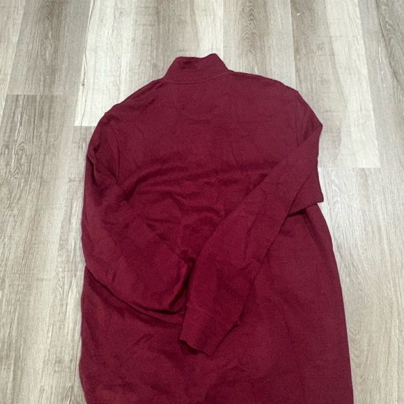 Chaps Men's Burgundy Zip-Up Sweater - Picture 5 of 5